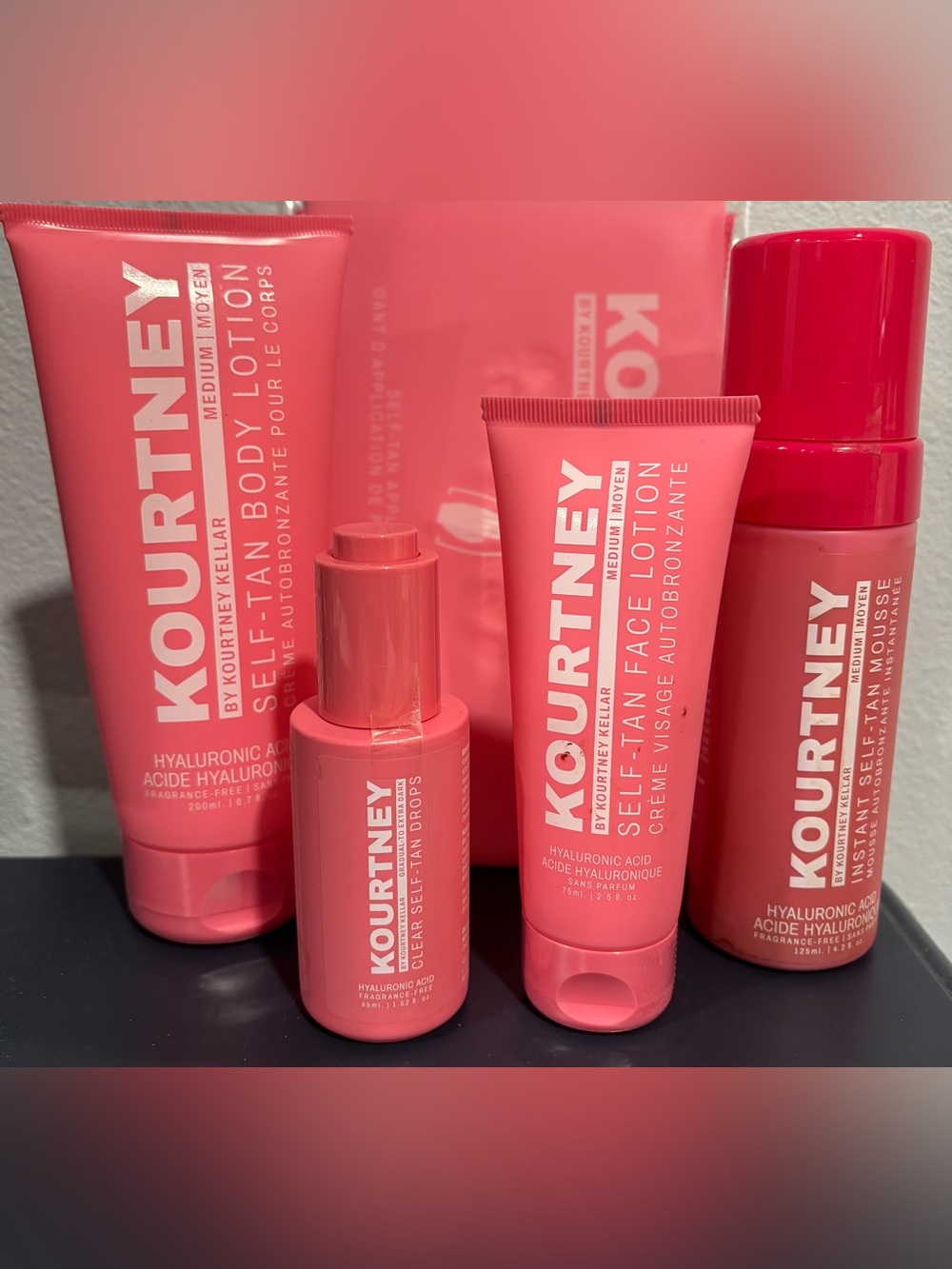 Kourtney by Kourtney Kellar Self-Tan Face & Body Duo - Pink Packaging